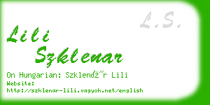 lili szklenar business card